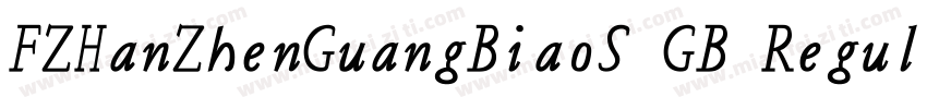 FZHanZhenGuangBiaoS GB Regular 下载字体转换